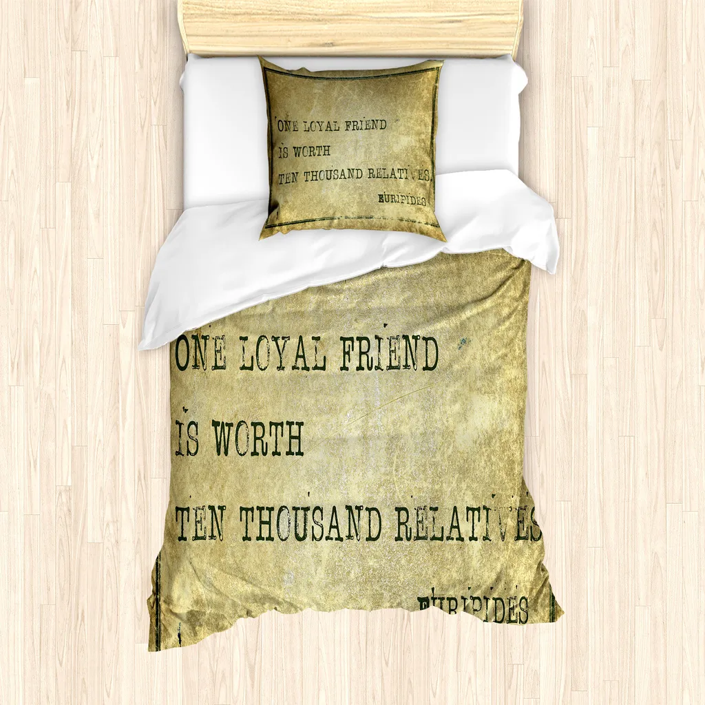 Set Copripiumino ABAKUHAUS Euripides Sprüche Kunst Singolo 135x200 cm