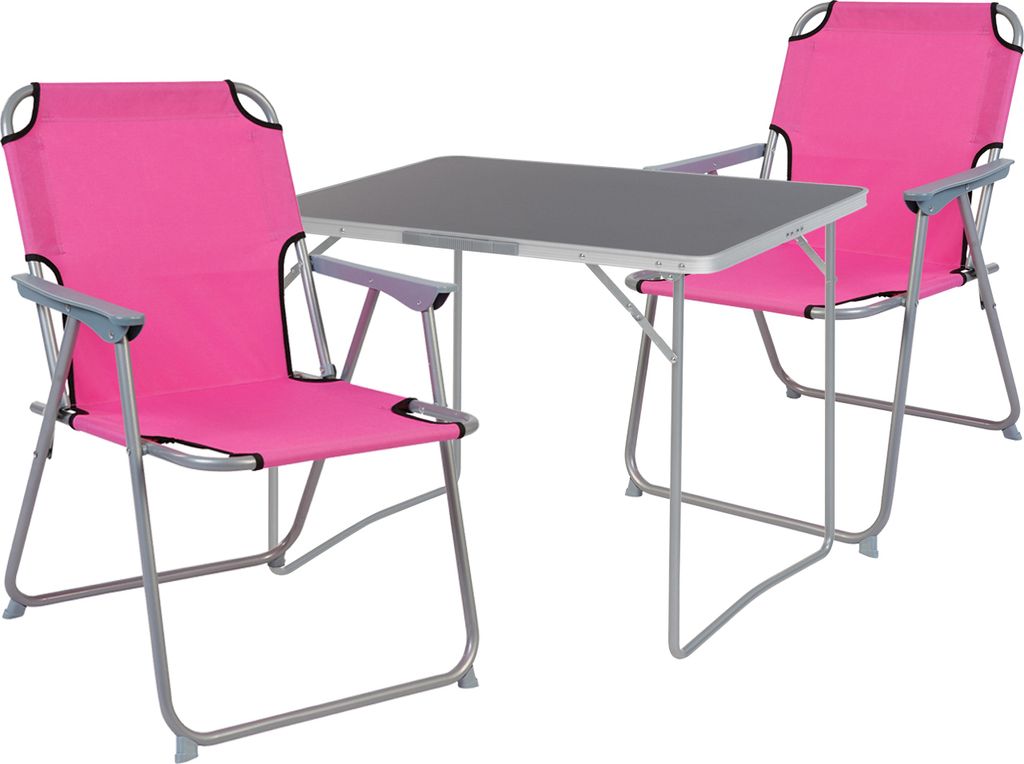 3er Campingmöbel Set Outdoor Camping Stuhl Aluminium Tisch klappbar