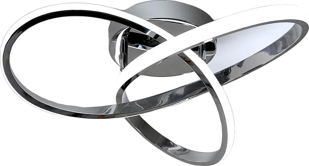 Plafonnier Argent Design Moderne Économe en Énergie Interchangeable