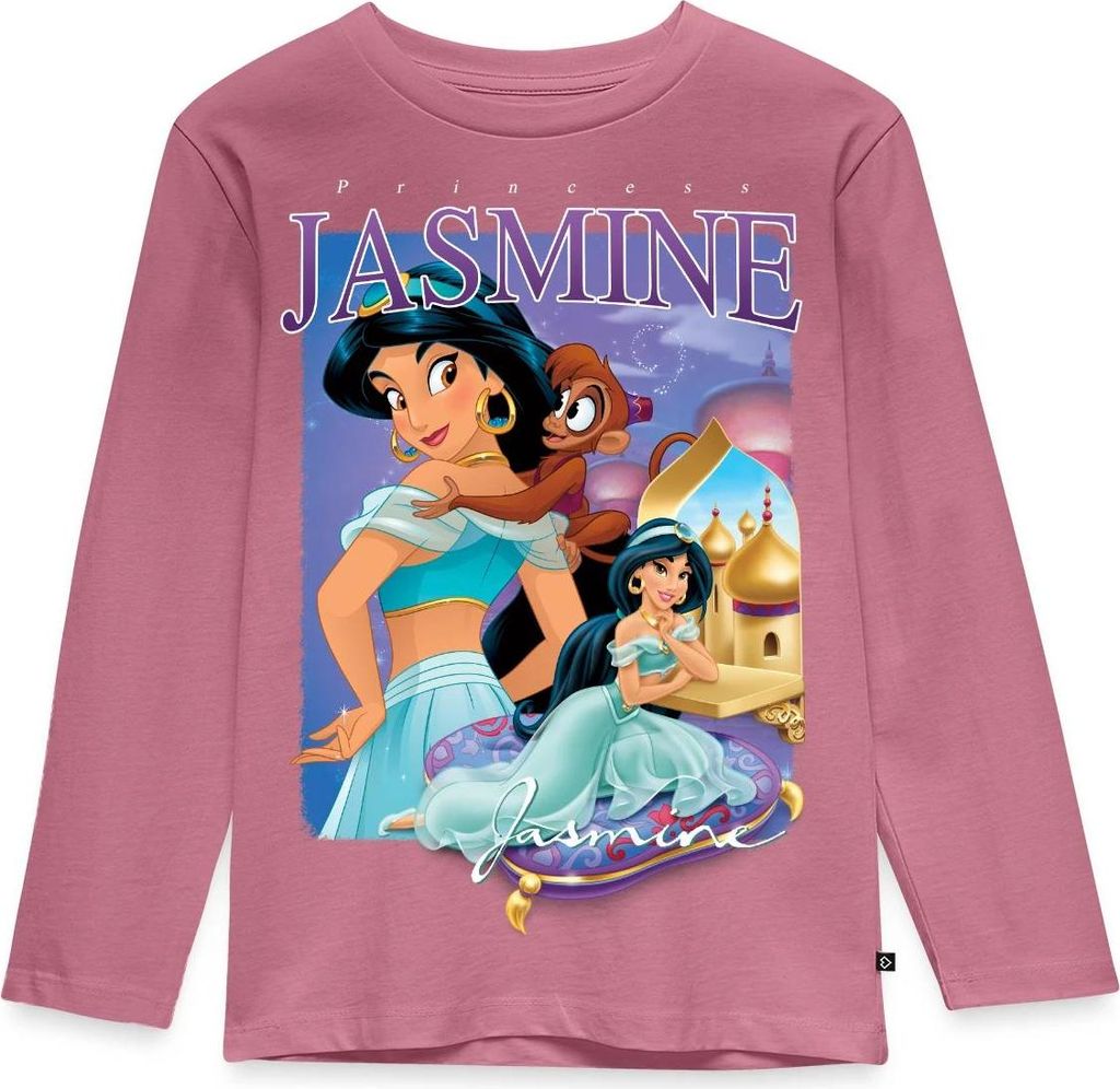 Prinzessin Jasmin Mit Treuem Äffchen Abu Kinder Premium Langarmshirt, 122/128 (6 Jahre), Mauve