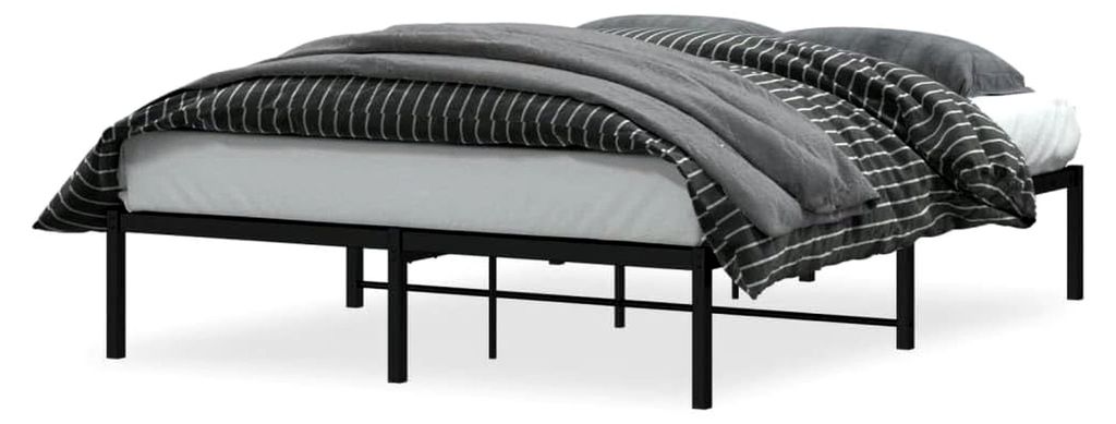 Bettgestell aus Metall Schwarz 140x200 cm