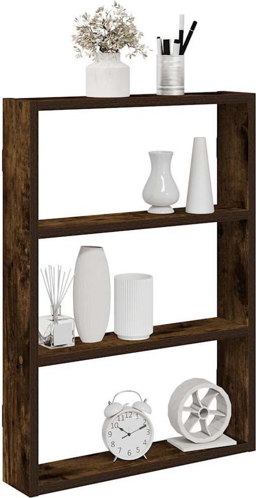Maison Exclusive - Wandregal Räuchereiche 43x9x60 cm Holzwerkstoff