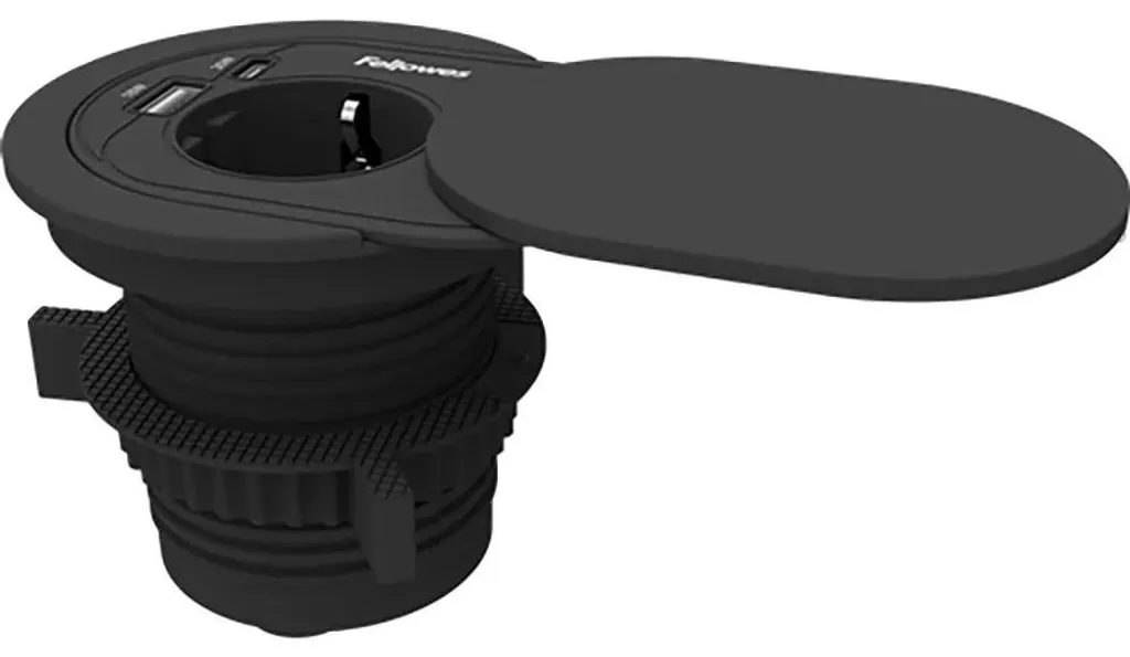 Bloc Prise de Bureau Encastrable avec Ports USB-A et USB-C Fellowes
