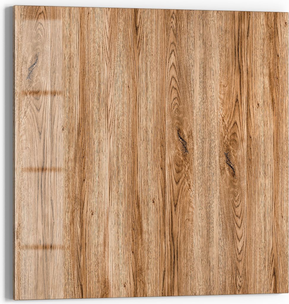 DEQORI Magnettafel Glas 50x50 cm 'Natürliche Holztexturen' beschreibbar Whiteboard Küche