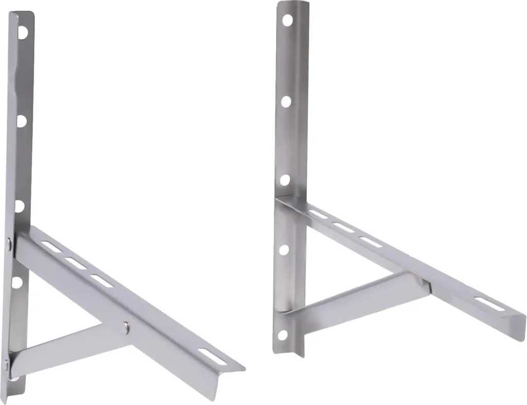 Support climatiseur mural télescopique argenté charge max 200kg
