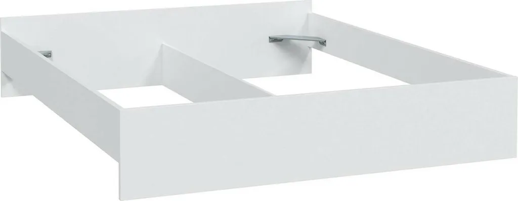 Lit Adia Blanc 160x190 cm avec Structure en Bois Blanc Renforcé