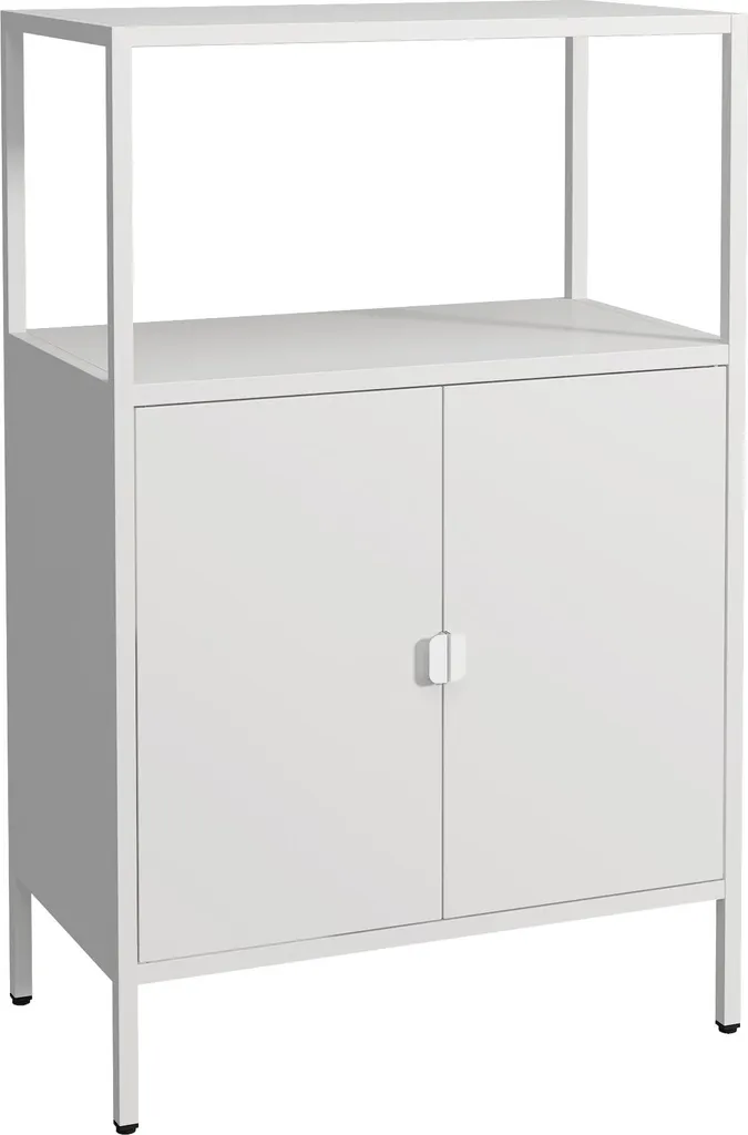 Armoire à dossiers Hailuoto 70 x 40 x 110 cm en acier gris clair robuste