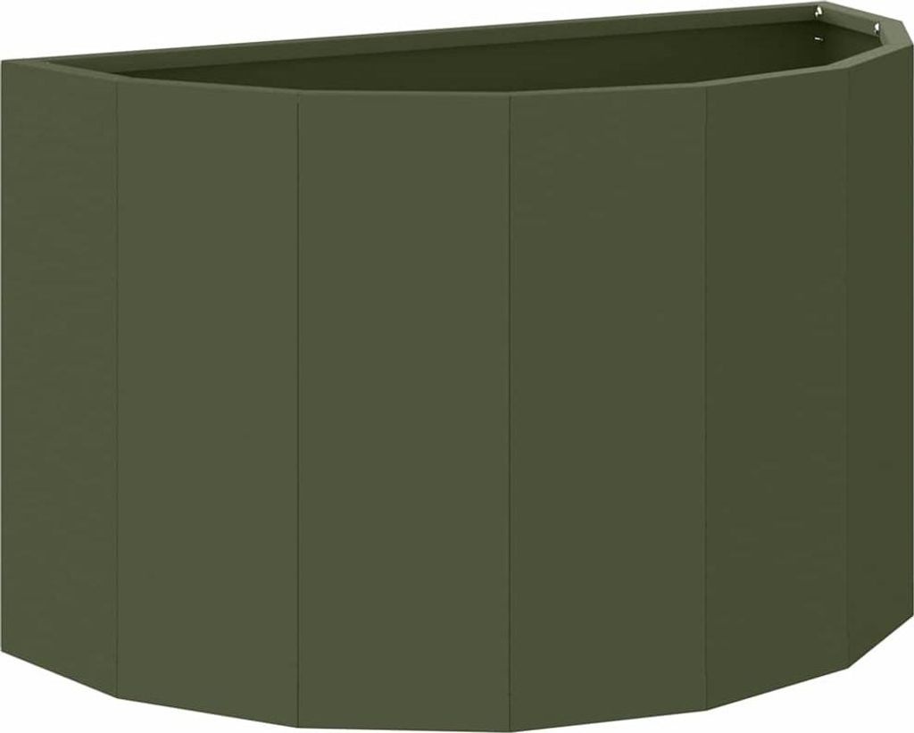 Pflanzkübel Olive Grün 60 x 30 x 35 cm Stahl