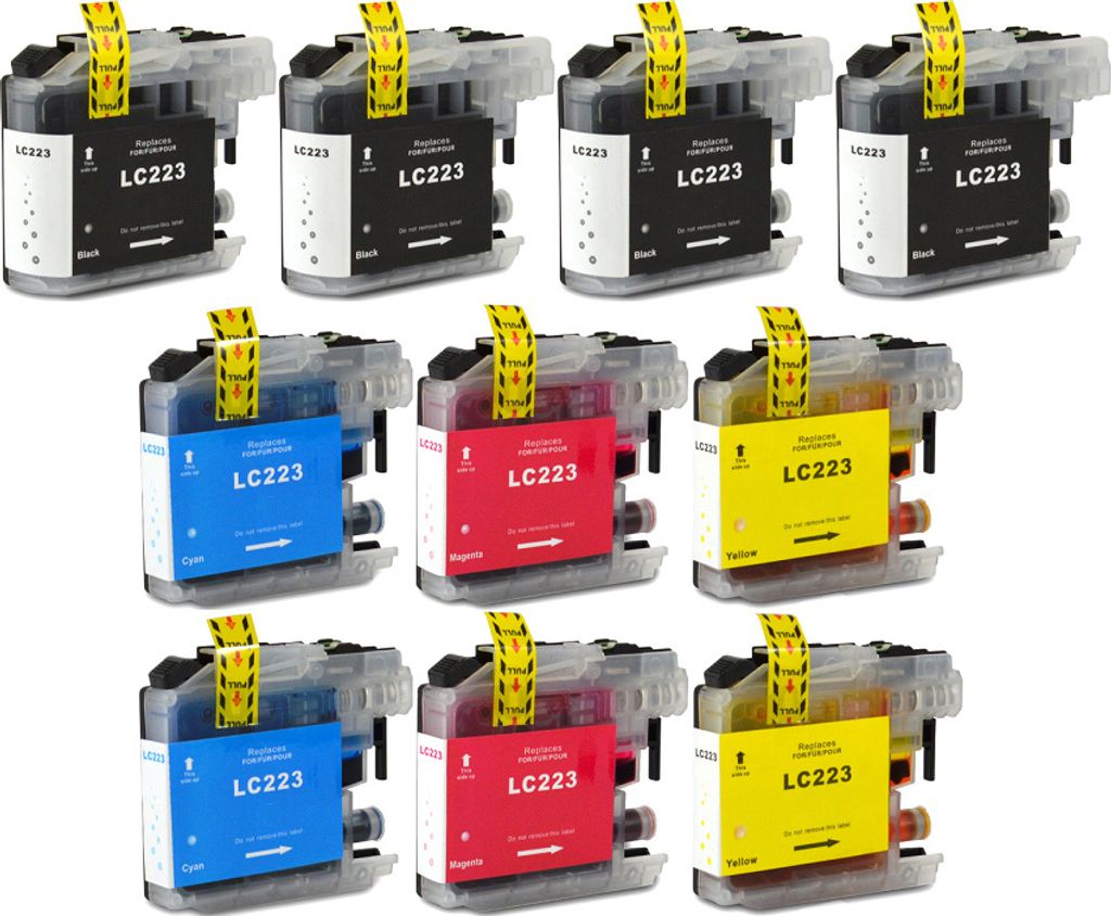 10 kompatible Druckerpatronen Brother LC-223 - 4 x black, je 2 x cyan, magenta, yellow für Brother DCP-J4120, DCP-J562, MFC-J1140, MFC-J1150, MFC-...