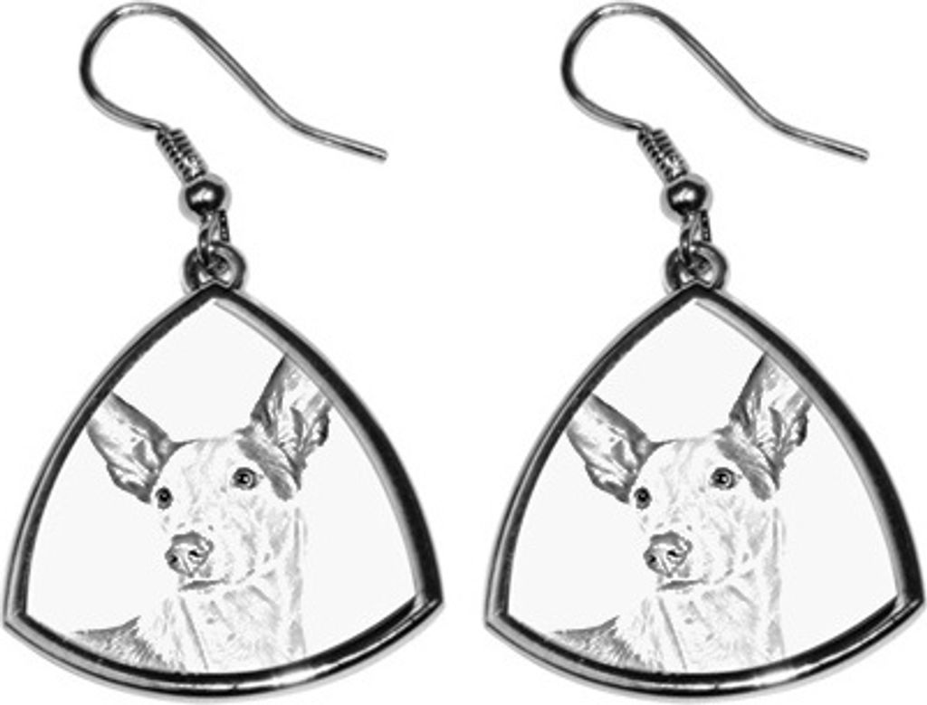 Podenco Ibicenco, Ibiza-Podenco,Ca Eivissec - Hund Ohrringe, hängende Ohrringe mit Bild, personalisierter Schmuck mit dem Aufdruck der Marke Art-Dog