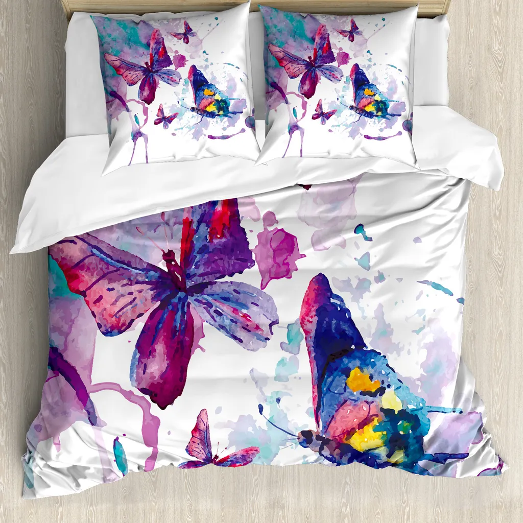 Abakuhaus Copripiumino Butterfly 155x220 - Set Letto Antiacaro Moderno