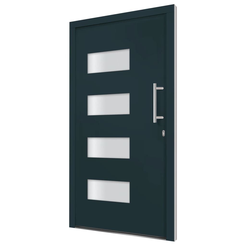 Cloris DesignMöbel Haustüren - Anthrazit Haustür Aluminium und PVC Anthrazit 110x210cm Schlichtes8960896