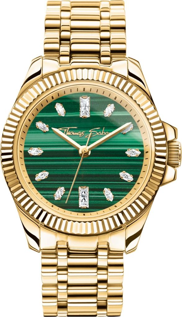 THOMAS SABO Damenuhr Malachit Divine gold WA0436-291-211 Produktbild 