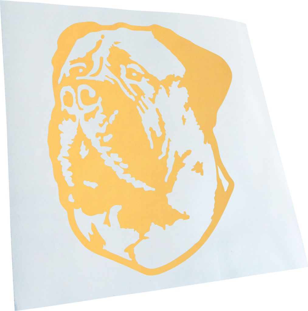 Kiwistar - Autoaufkleber - Bullmastiff Hund - Gelb - 12x10cm - Aufkleber für Auto, Laptop, Fahrrad, LKW, Motorrad mehrfarbig JDM Decal Racing