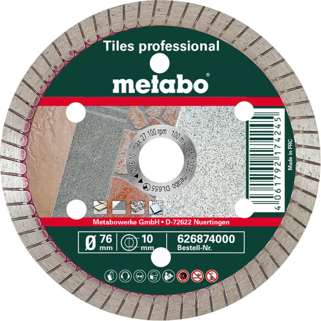 Disco Diamantato 76mm Foro 10mm TP | Taglio Secco Professionale