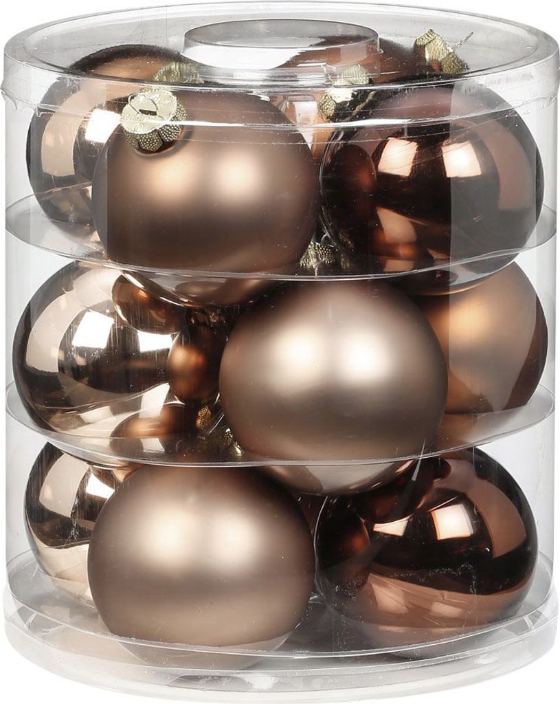 Weihnachtskugeln 12 Stk 8cm Elegant Lounge Produktbild 
