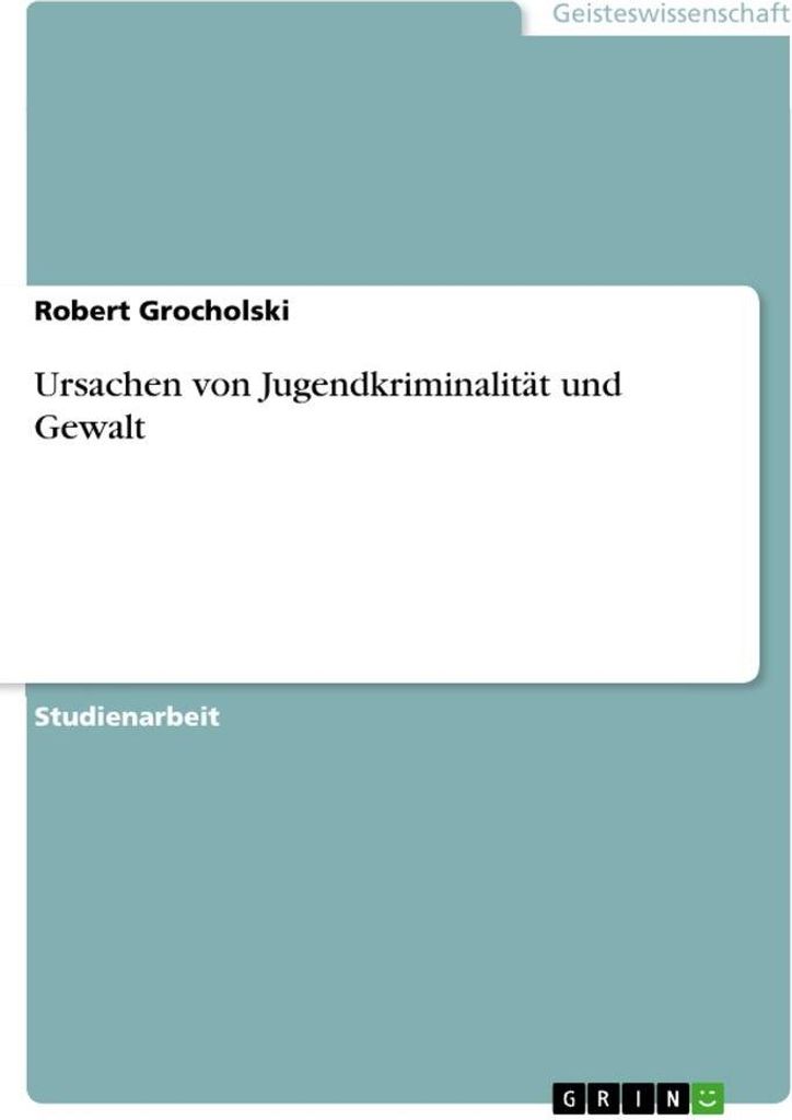 Ursachen von Jugendkriminalität und Gewalt