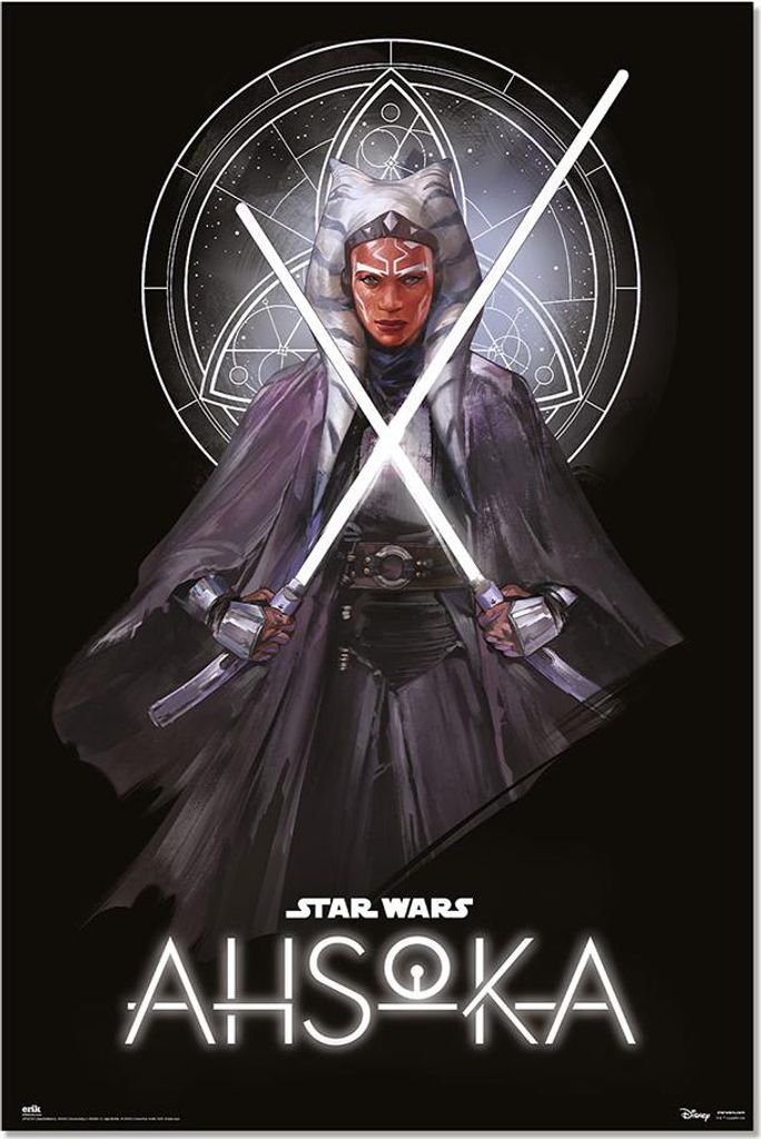 Poster Star Wars Ahsoka Ahsoka Tano con spade laser 61 x Immagine del prodotto 