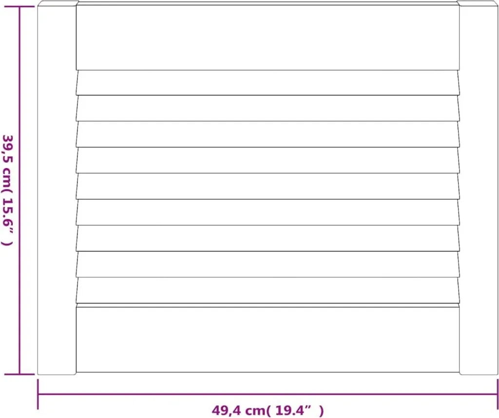 Anta per Mobile Bianca 39,5x49,4 cm Legno Pino Doghe Hommie - 6