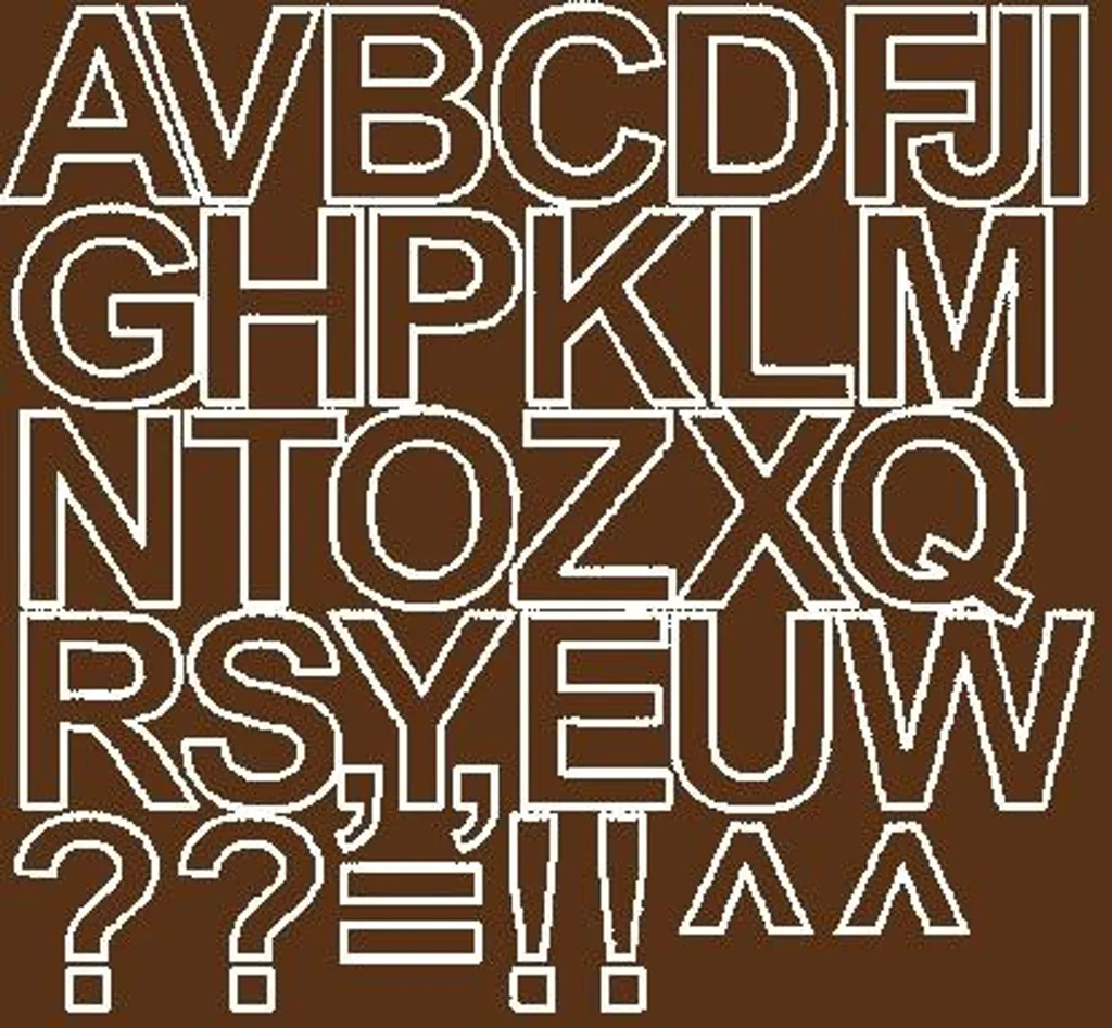 Offerta Lettere Adesive 4 cm Marrone Opaco - Kit Completo Alta Tenuta