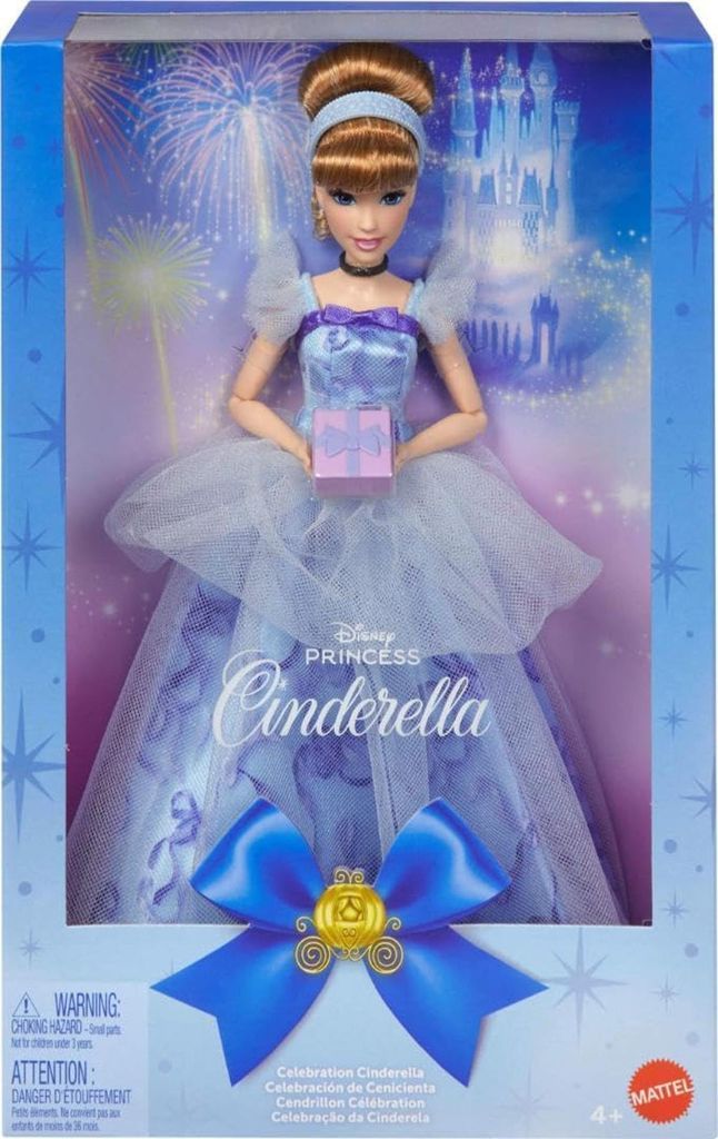 Disney Princess Disney Prinzessin Geburtstagsfeier Cinderella-Sammelfigur Modepuppe, inspiriert vom Disney-Film, Modepuppe, Weiblich, 4 Jahr(e), M...