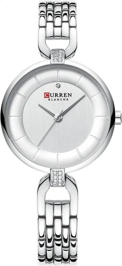 Montre CURREN Argentée pour Femme - Cadran Design et Finition Acier