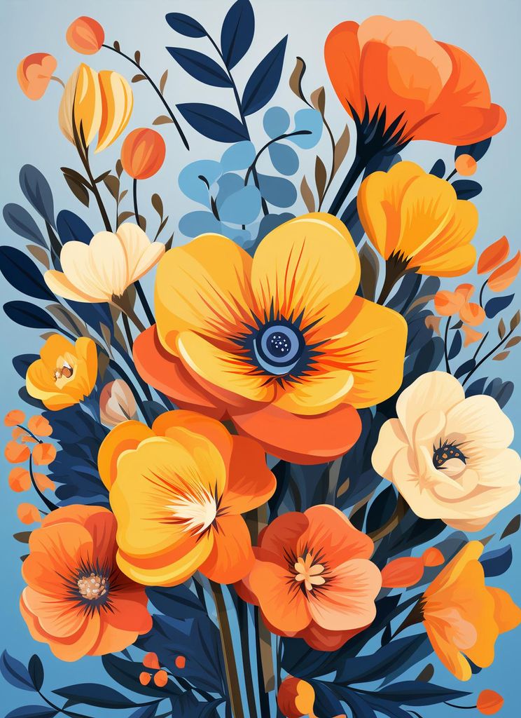 Plakat 40x55cm Blumen Majesty