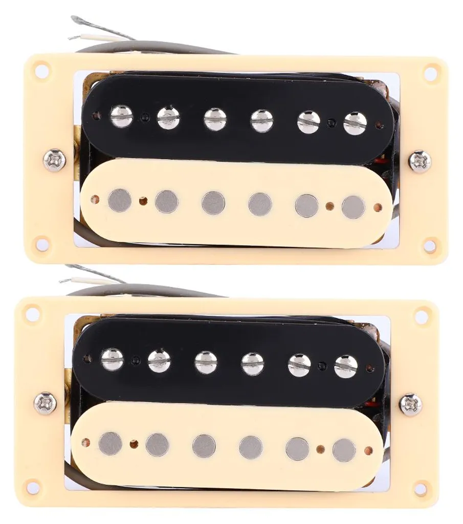 Micro Guitare Électrique GMC02 - Micro de Chevalet Jaune et Noir Style - 4