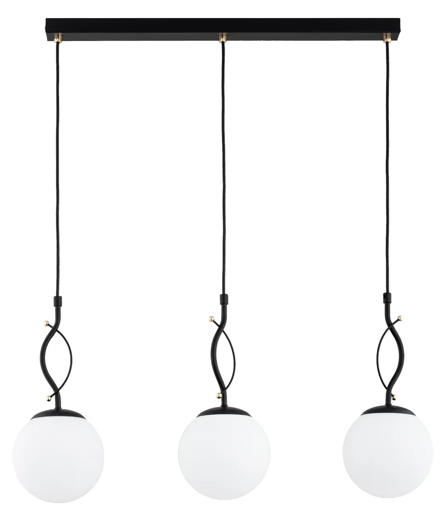 Suspension de Table à Manger PANDA Noire et Or 90cm Idéale Cuisine