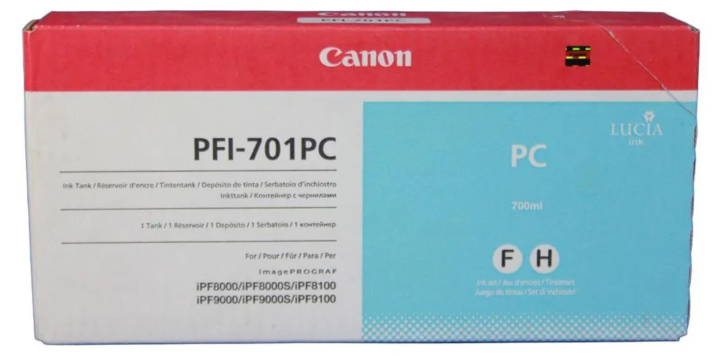 Cartouche Canon PFI-701PC Photo Cyan 0904B005 Encre Pigmentée Lucia