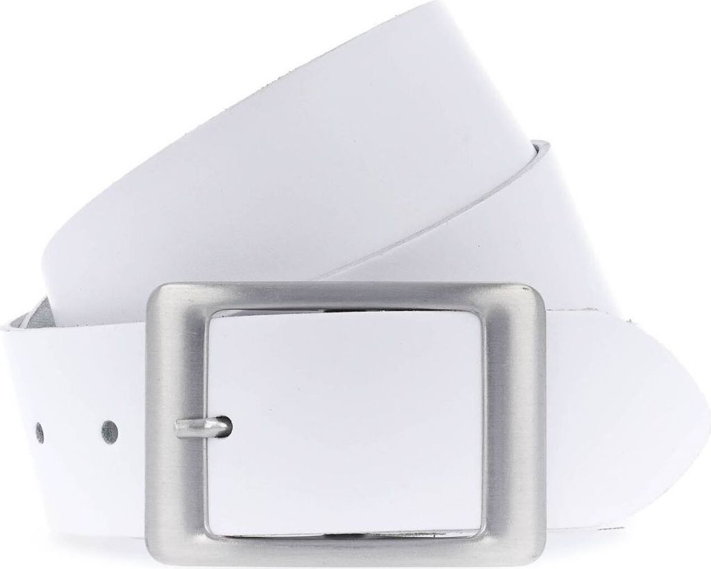 Vanzetti Leder Gürtel Classics 40mm Leather Belt W75 White weiß