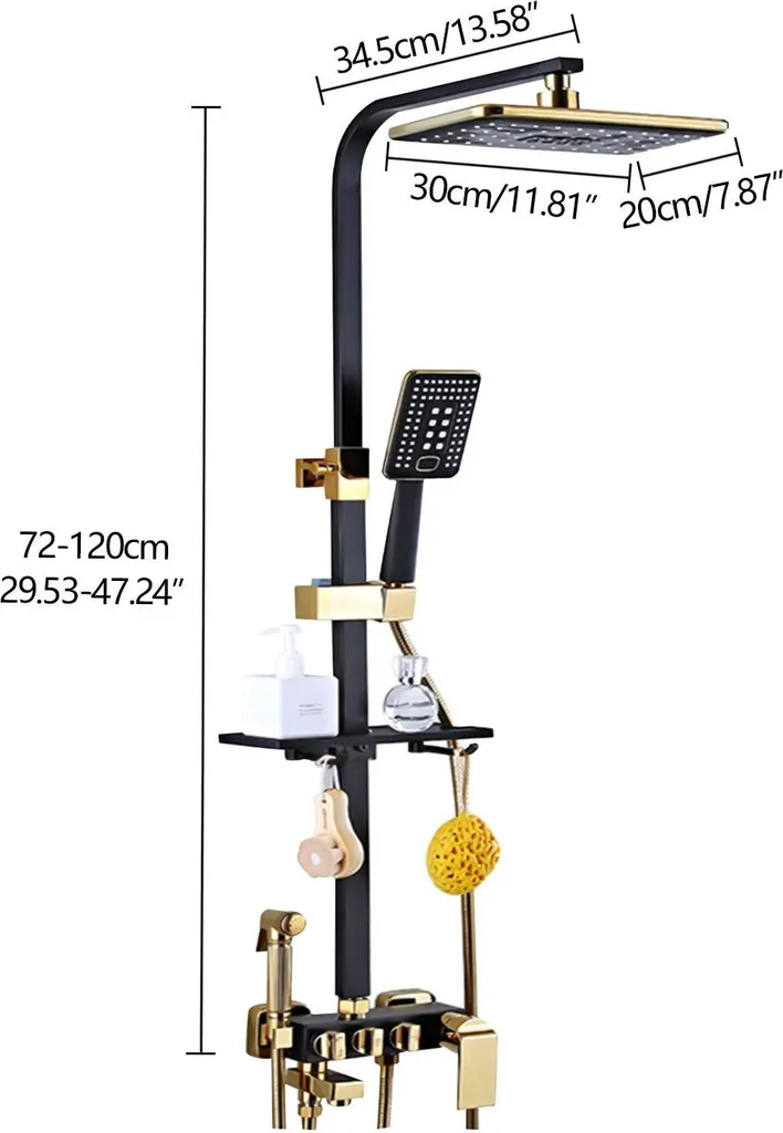 Douche haute pression inox pour remédier au faible débit d'eau 120cm