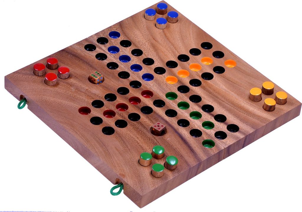 Ludo L - Klasyczna drewniana gra dla 2 do 4 graczy | Gra w Zdjęcie produktu 