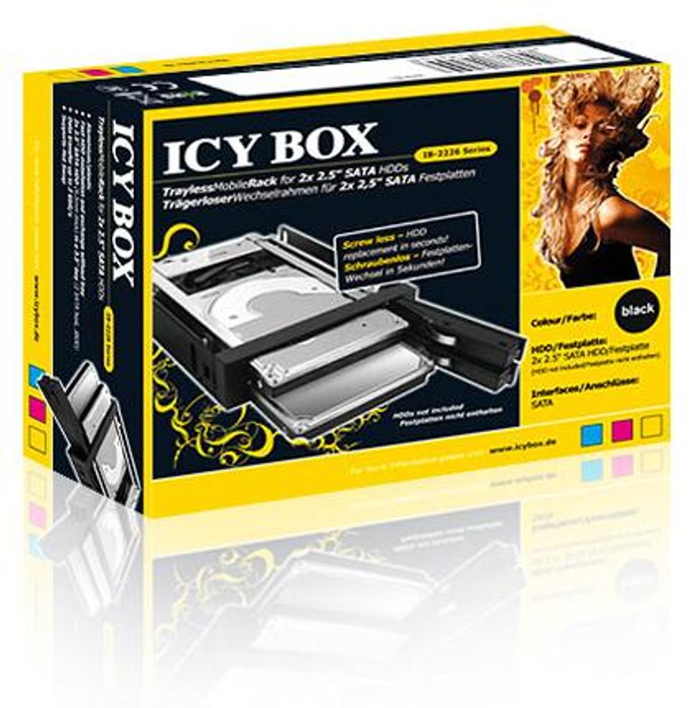 ICY BOX IB-2226StS, 2bay 2.5" SATA Mobile Rack, 2x 2,5" Produktbild 