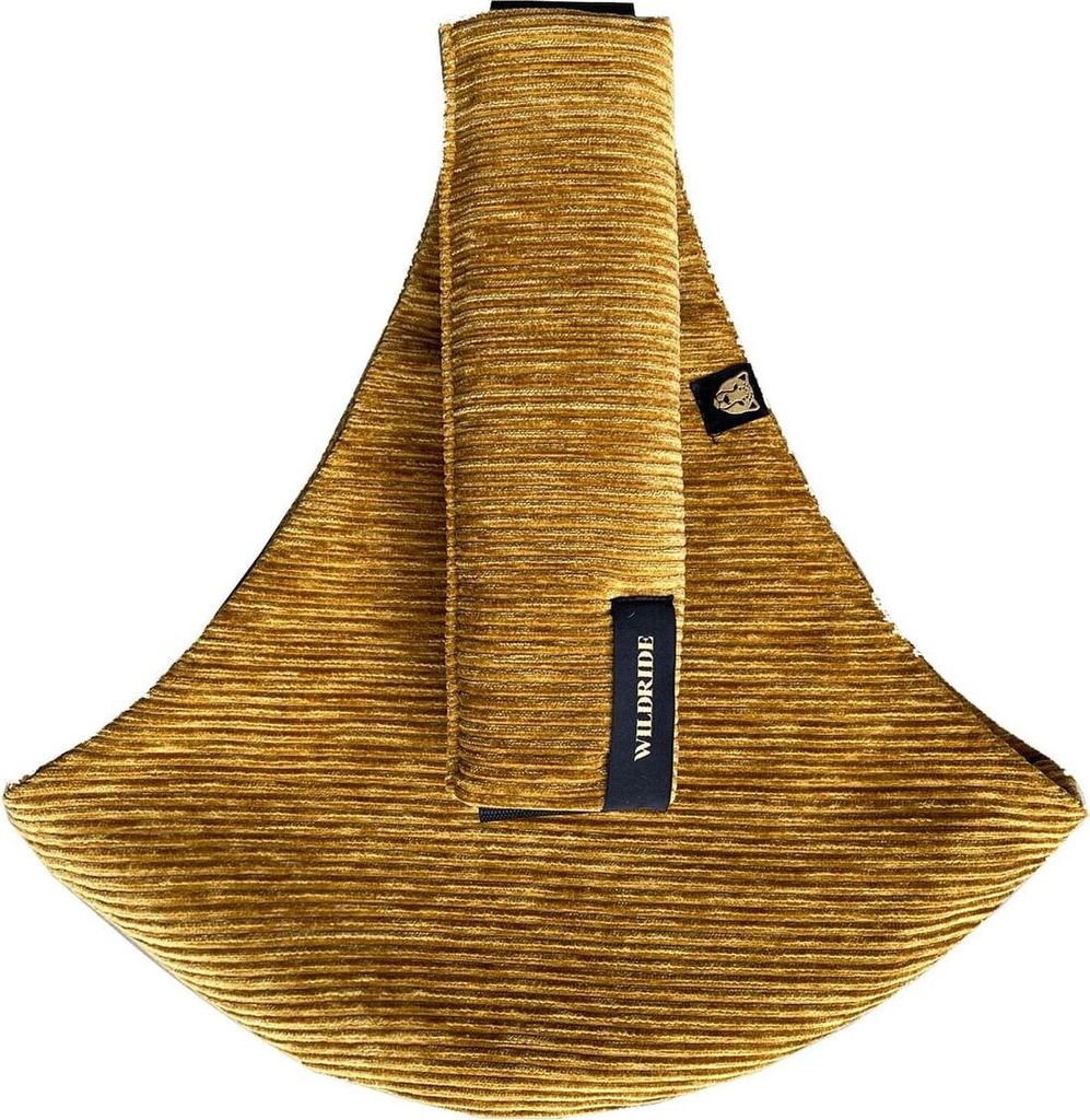 Wildride Kindertrage Cordstoff Kollektion (Hüfttrage), Farbe:Gold