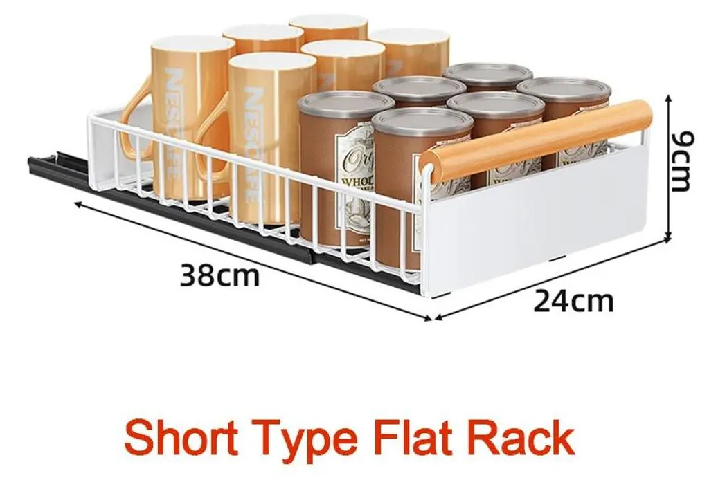 Organisateur de placard télescopique en métal gris - Rail de 9 cm