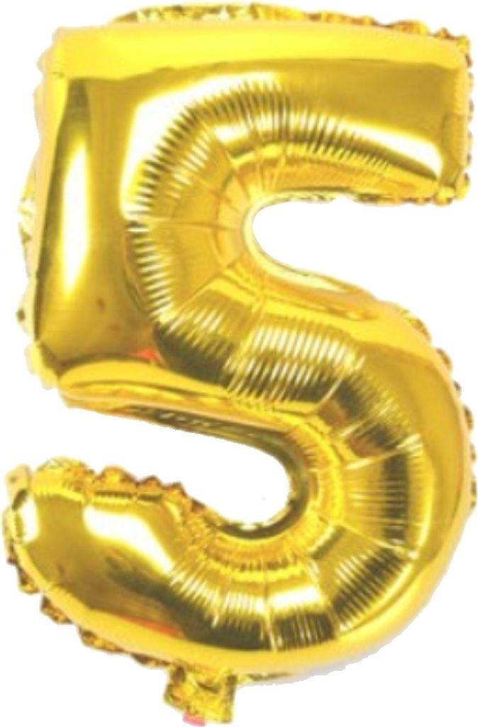 Zahl Luftballon XL 75CM Nummer Folienballon Gold 5 Produktbild 