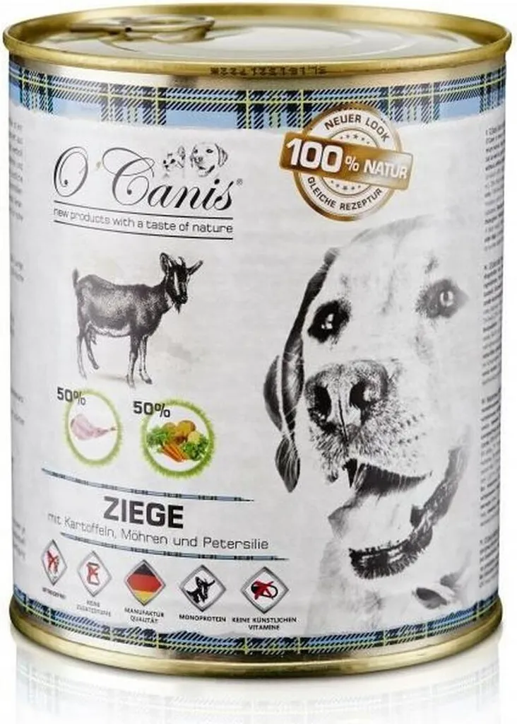 Pâtée pour Chien Sans Céréales Chèvre et Légumes OCanis Format 800g