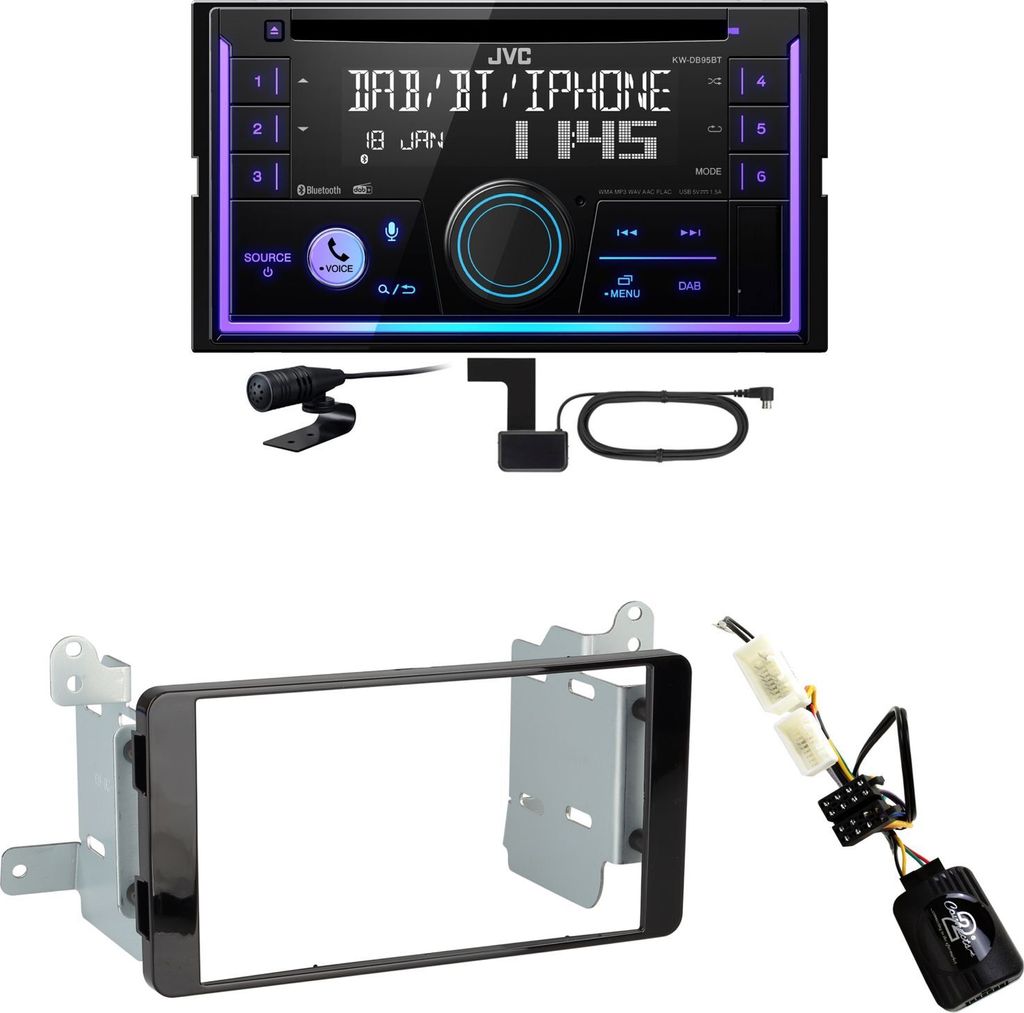 JVC KW-DB95BT Bluetooth Digitalradio Einbauset für Mitsubishi L200 ab 2016