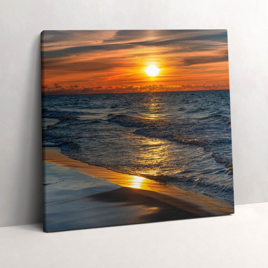 Władysławowo Baltic Sea – Leinwandbild Wandbild – 60x60 cm – Leinwandbilder – Wandbilder – Schlafzimmer – Flur