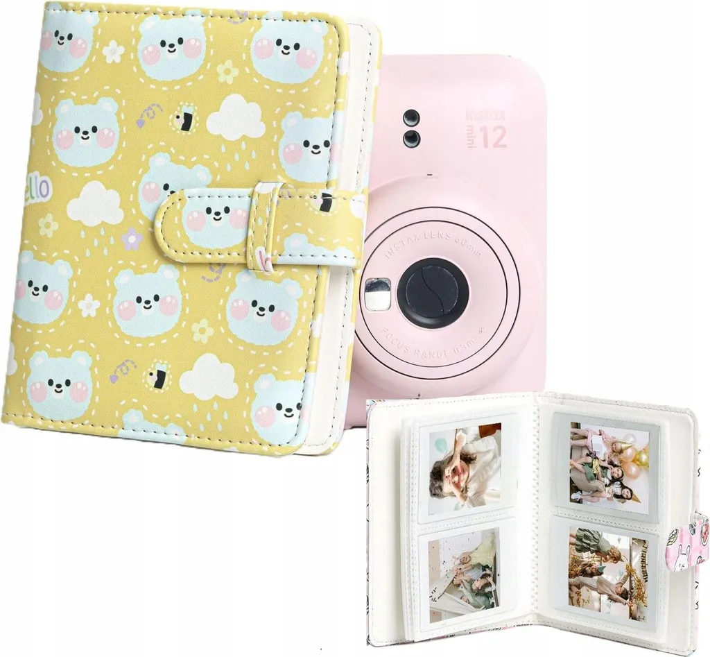 Petit Album Photo Instax Mini pour Fujifilm - Porte-clichés 64 Vues Jaune