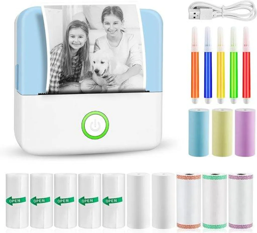 Kit de démarrage imprimante mobile : 10 rouleaux papier thermique 57x30mm