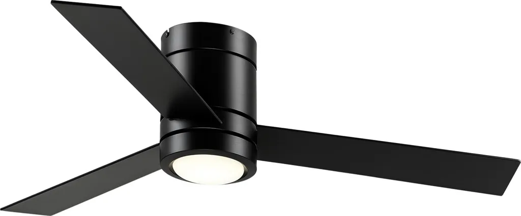 Ventilateur de Plafond pour Chambre et Salon Noir 48W LED Télécommande