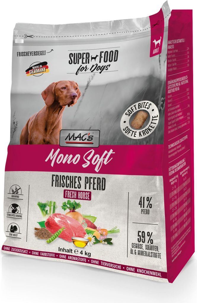 MAC's DOG - Mono Soft - Frisches Pferd 4kg Produktbild 
