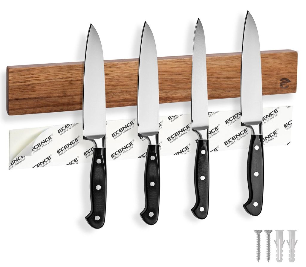 ECENCE Magnetleiste Messer aus edlem Akazienholz 40cm Produktbild 