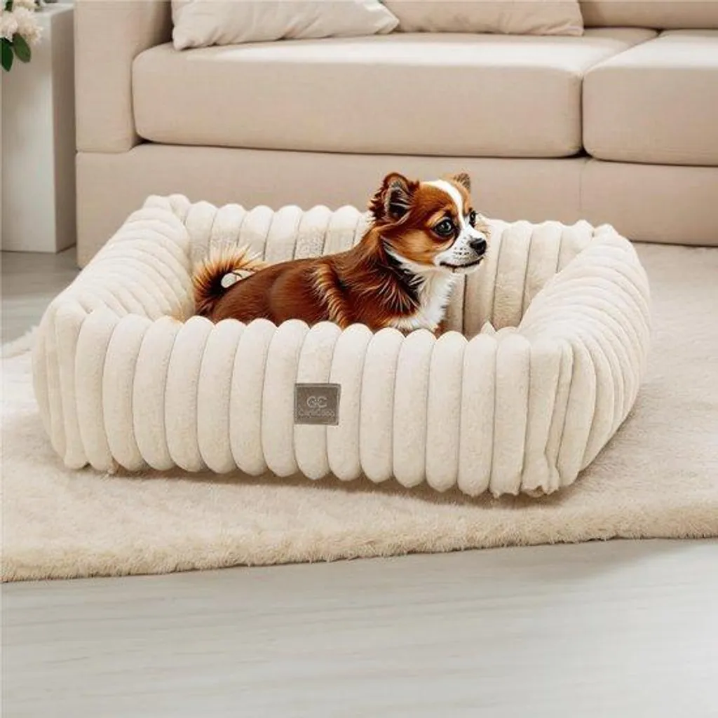 Panier rectangulaire pour chien de petite taille lavable et antidérapant