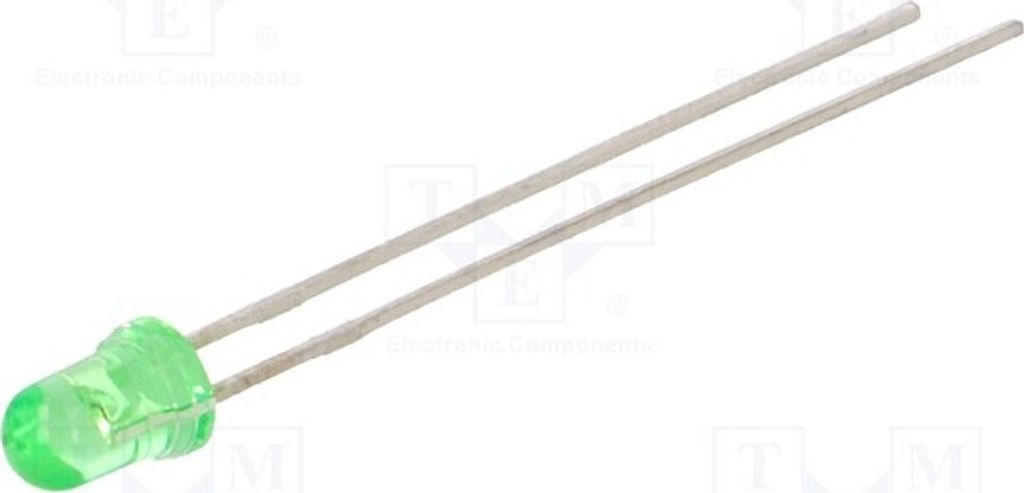 5x LED LTL1CHJGTNN LED Dioden THT 3mm 3mm 45° grün 110÷240mcd