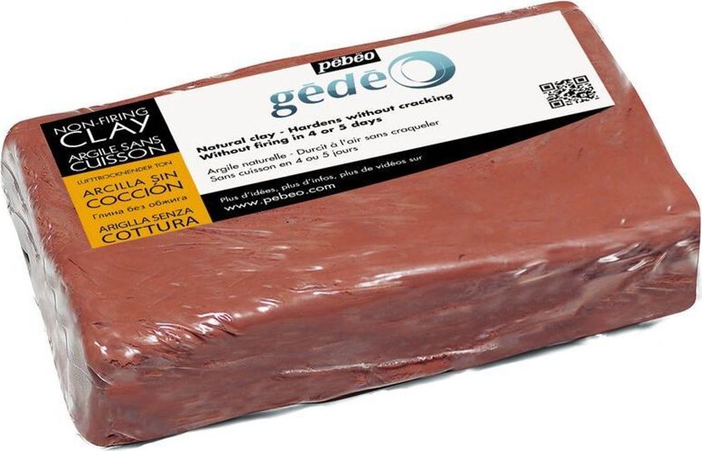 Bloc d'argile sans cuisson - Rouge - 1,5 kg Image du produit 