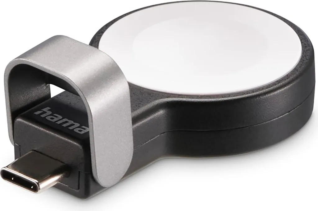 Hama Apple Watch Charger Wireless USB-C Nero - Design Elegante