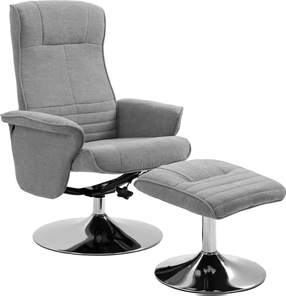 Fauteuil de lecture inclinable pour salon et bureau avec repose-pieds